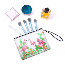 Load image into Gallery viewer, DIY Diamond Art Cosmetic Bag Flowers Single Sided PU Women Clutch (BD-14)
