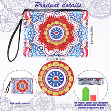 Load image into Gallery viewer, DIY Diamond Art Cosmetic Bag Flowers Single Sided PU Women Clutch (BD-16)
