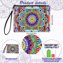 Load image into Gallery viewer, DIY Diamond Art Cosmetic Bag Flowers Single Sided PU Women Clutch (BD-19)
