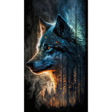Load image into Gallery viewer, Diamond Painting - Full Round - night wolf (40*70CM)

