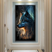 Load image into Gallery viewer, Diamond Painting - Full Round - night wolf (40*70CM)

