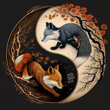 Load image into Gallery viewer, Diamond Painting - Full Round - Tai Chi Yin Yang Figure - Fox (30*30CM)
