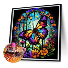 Load image into Gallery viewer, Diamond Painting - Full Round - Painted Butterfly Glass Art (30*30CM)
