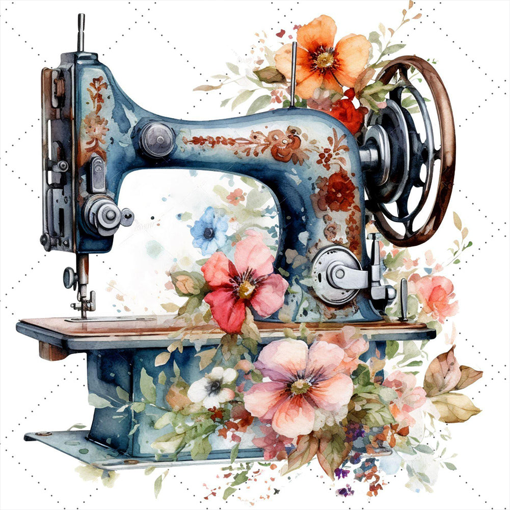 Diamond Painting - Full Round - sewing machine (30*30CM)