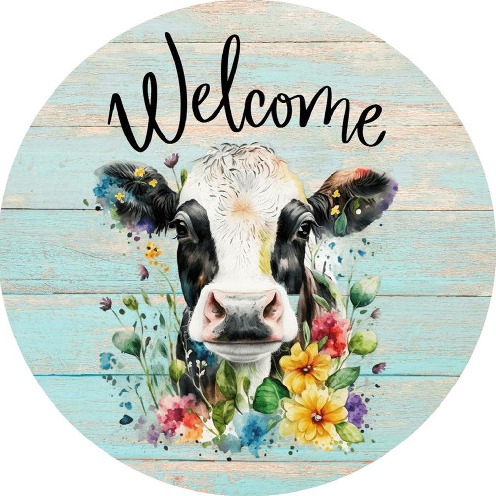 Diamond Painting - Full Round - round cow (30*30CM)