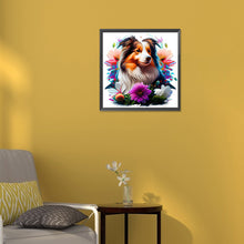 Load image into Gallery viewer, Diamond Painting - Full Round - dog in the grass (30*30CM)
