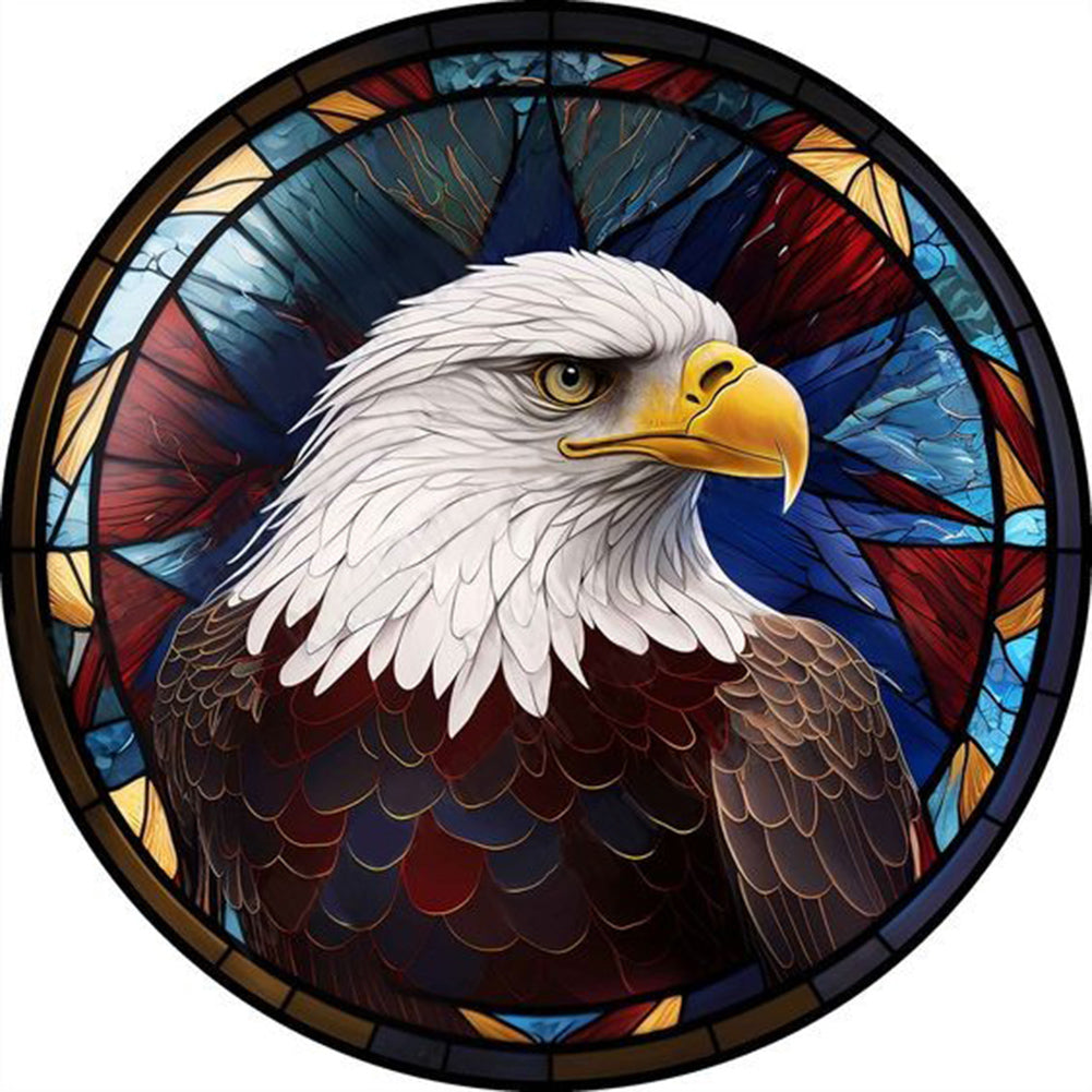 Diamond Painting - Full Round - round glass art eagle (30*30CM)