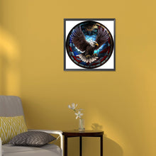 Load image into Gallery viewer, Diamond Painting - Full Round - round glass art eagle (30*30CM)
