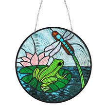 Load image into Gallery viewer, DIY Diamond Drawing Pendant Colored Imitation Glass Art (Dragonfly and Frog)
