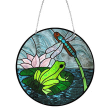 Load image into Gallery viewer, DIY Diamond Drawing Pendant Colored Imitation Glass Art (Dragonfly and Frog)
