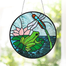 Load image into Gallery viewer, DIY Diamond Drawing Pendant Colored Imitation Glass Art (Dragonfly and Frog)
