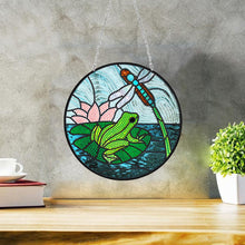Load image into Gallery viewer, DIY Diamond Drawing Pendant Colored Imitation Glass Art (Dragonfly and Frog)
