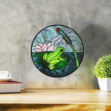 Load image into Gallery viewer, DIY Diamond Drawing Pendant Colored Imitation Glass Art (Dragonfly and Frog)

