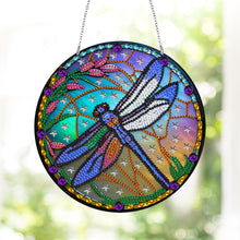 Load image into Gallery viewer, DIY Diamond Art Kits Handmade Crafts Colored Imitation Glass Art (Dragonfly)
