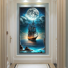 Load image into Gallery viewer, Diamond Painting - Full Square - sailing boat on the sea (40*70CM)
