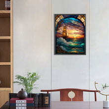 Load image into Gallery viewer, Diamond Painting - Full Round - dusk sea water (30*40CM)

