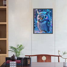 Load image into Gallery viewer, AB Diamond Painting - Full Round - blue night owl (30*40CM)
