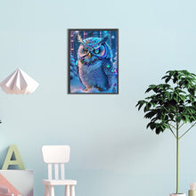 Load image into Gallery viewer, AB Diamond Painting - Full Round - blue night owl (30*40CM)
