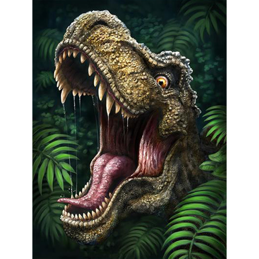 AB Diamond Painting - Full Round - big mouth crocodile (30*40CM)
