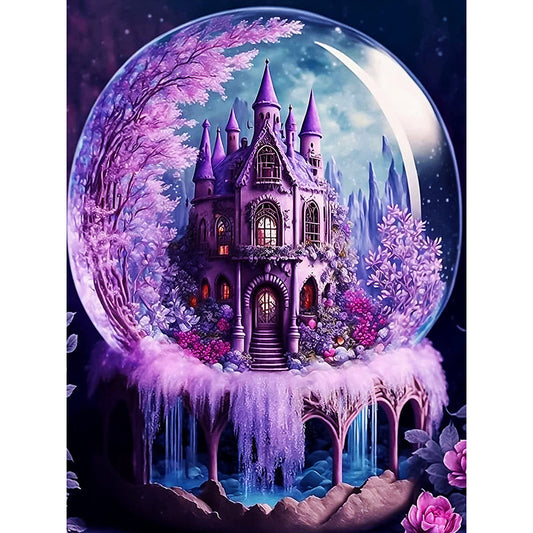 AB Diamond Painting - Full Round - castle crystal ball (30*40CM)