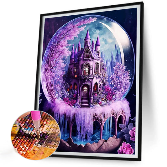 AB Diamond Painting - Full Round - castle crystal ball (30*40CM)