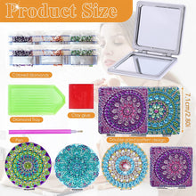 Load image into Gallery viewer, DIY Diamond Art Mosaic Makeup Mirror Paint by Number Kits Mandala (106)
