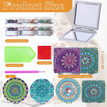 Load image into Gallery viewer, DIY Diamond Art Mosaic Makeup Mirror Paint by Number Kits Mandala (107)
