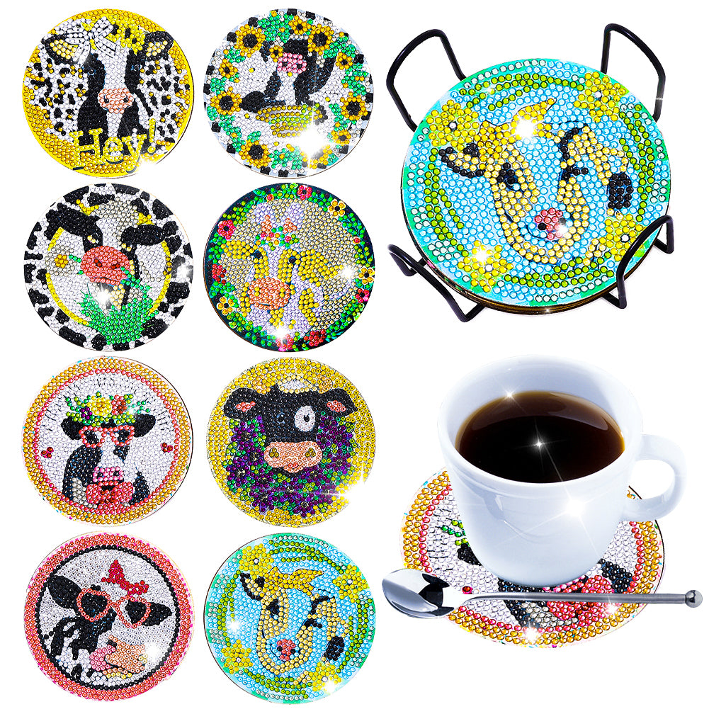 DIY Diamond Painting Coasters Kit Crystal Drink Coasters Ornament (AA1534)