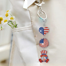 Load image into Gallery viewer, DIY Diamond Ornament Decoration Double Sided Diamond Art Key Rings Gift for Kids
