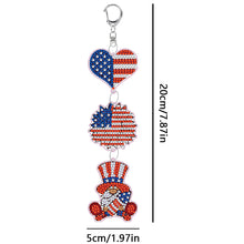 Load image into Gallery viewer, DIY Diamond Ornament Decoration Double Sided Diamond Art Key Rings Gift for Kids
