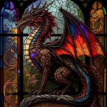 Load image into Gallery viewer, Diamond Painting - Full Round - Colored Dragon Glass Art (30*30CM)
