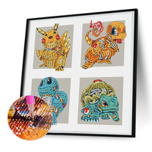Load image into Gallery viewer, Diamond Painting - Partial Special Shaped - 4 machine soul Pok¨¦mon in the same frame (30*30CM)
