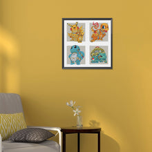 Load image into Gallery viewer, Diamond Painting - Partial Special Shaped - 4 machine soul Pok¨¦mon in the same frame (30*30CM)
