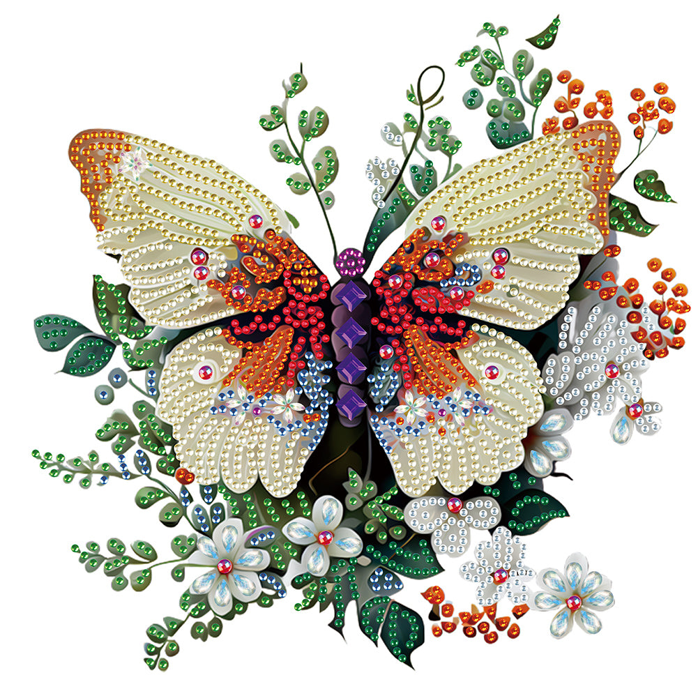 Diamond Painting - Partial Special Shaped - Butterfly (30*30CM)
