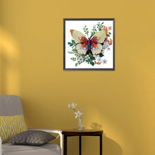 Load image into Gallery viewer, Diamond Painting - Partial Special Shaped - Butterfly (30*30CM)
