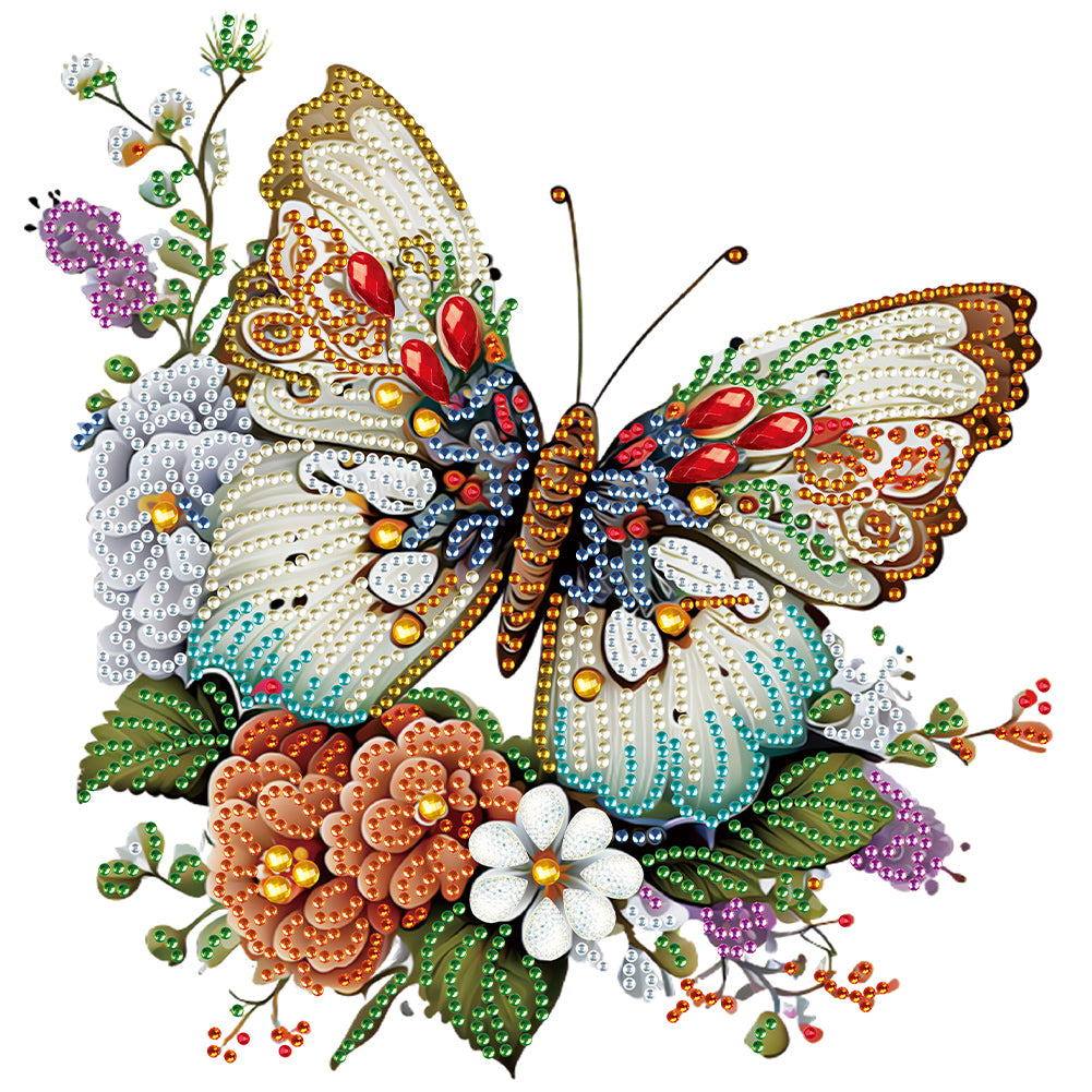 Diamond Painting - Partial Special Shaped - Butterfly (30*30CM)