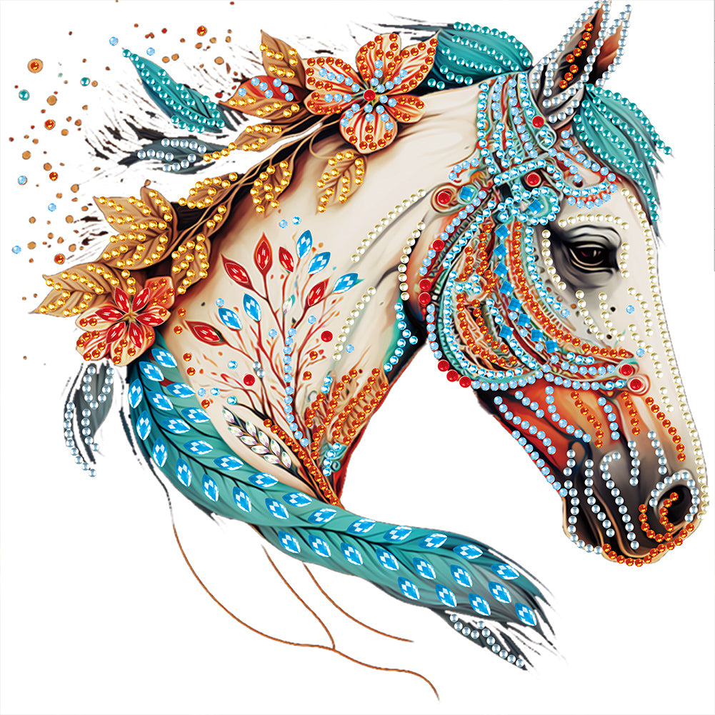 Diamond Painting - Partial Special Shaped - horse (30*30CM)