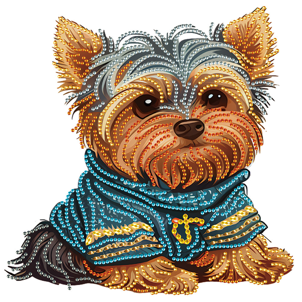 Diamond Painting - Partial Special Shaped - yorkshire terrier (30*30CM)