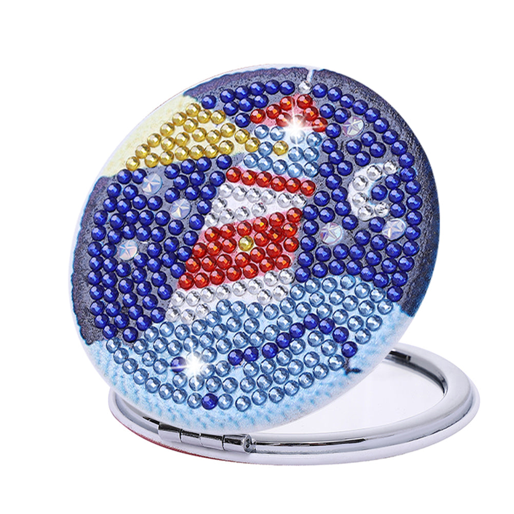 DIY Crystal Diamond Mirror Portable Paint by Number Kits for Girl (070)