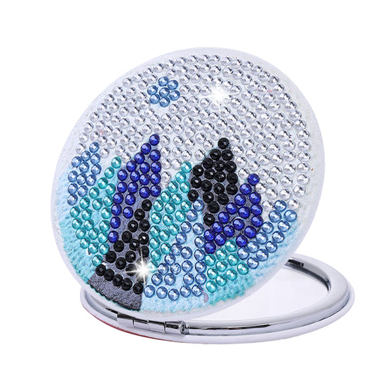 DIY Crystal Diamond Mirror Portable Paint by Number Kits for Girl (072)
