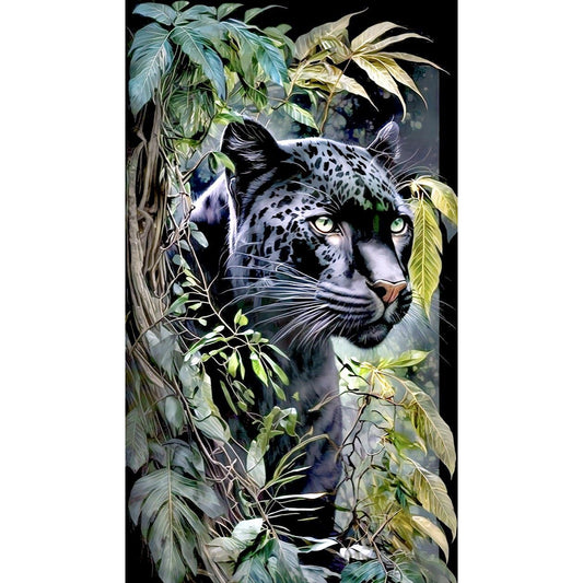 Diamond Painting - Full Round - jungle panther (40*70CM)