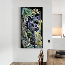Load image into Gallery viewer, Diamond Painting - Full Round - jungle panther (40*70CM)
