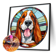 Load image into Gallery viewer, Diamond Painting - Full Round - dog glass art (30*30CM)
