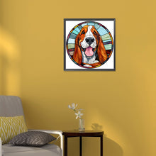 Load image into Gallery viewer, Diamond Painting - Full Round - dog glass art (30*30CM)
