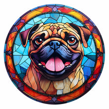Load image into Gallery viewer, Diamond Painting - Full Round - dog glass art (30*30CM)
