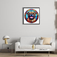 Load image into Gallery viewer, Diamond Painting - Full Round - dog glass art (30*30CM)
