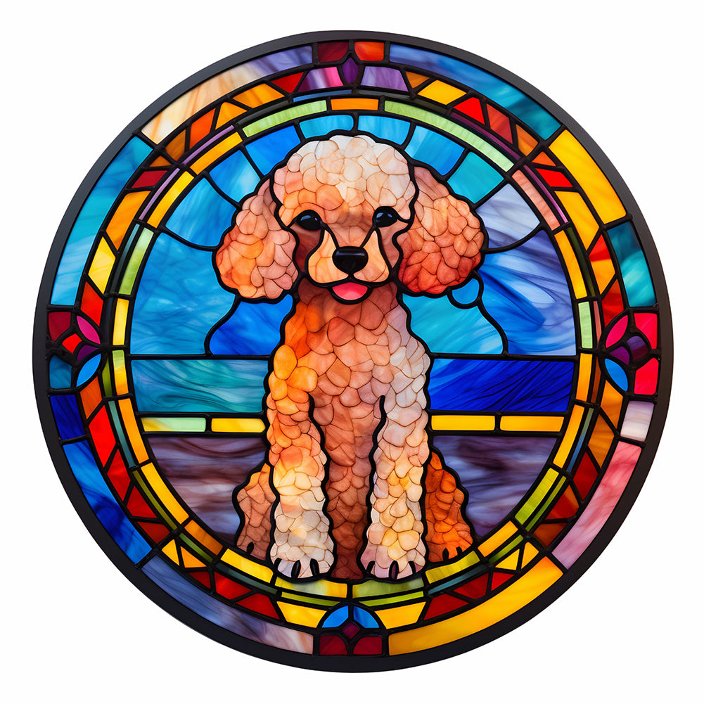 Diamond Painting - Full Round - dog glass art (30*30CM)