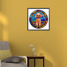 Load image into Gallery viewer, Diamond Painting - Full Round - dog glass art (30*30CM)
