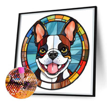 Load image into Gallery viewer, Diamond Painting - Full Round - dog glass art (30*30CM)
