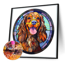 Load image into Gallery viewer, Diamond Painting - Full Round - dog glass art (30*30CM)
